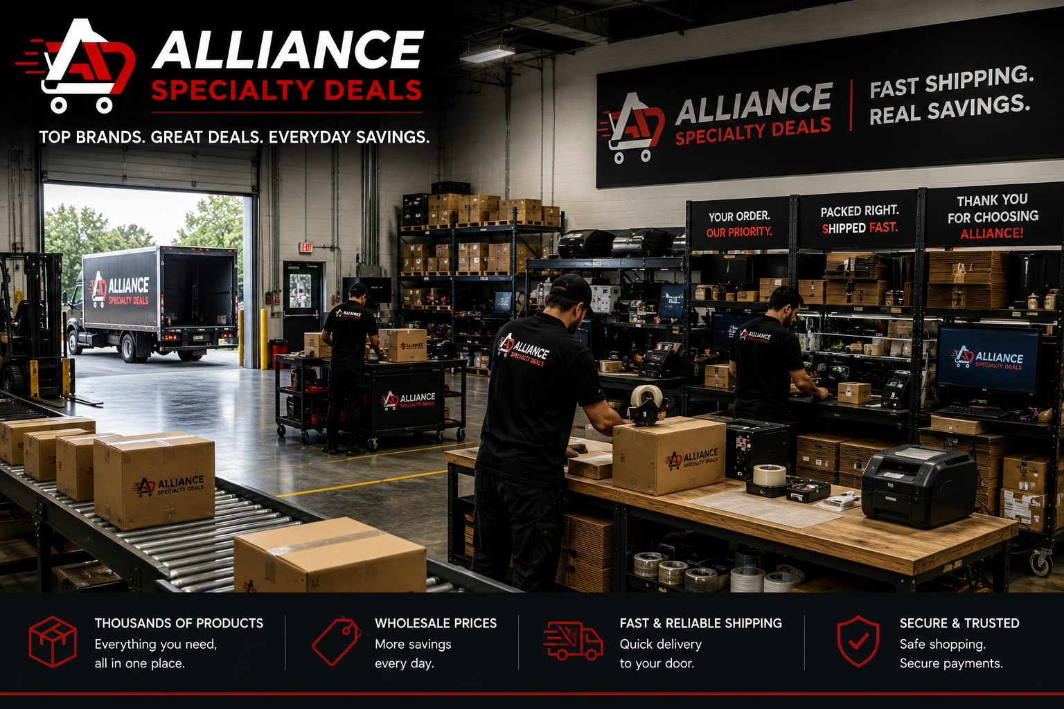Team preparing customer orders